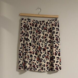 Reitmans Cream and Black Leopard Skirt